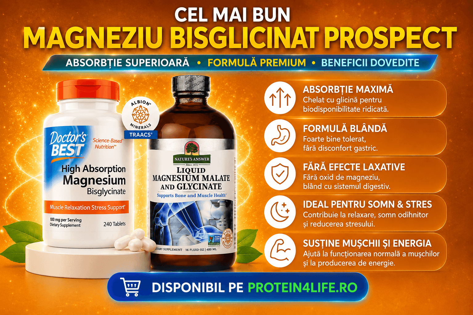 Magneziu Bisglicinat Prospect - Beneficii, Proprietati si Utilizare - Protein4Life