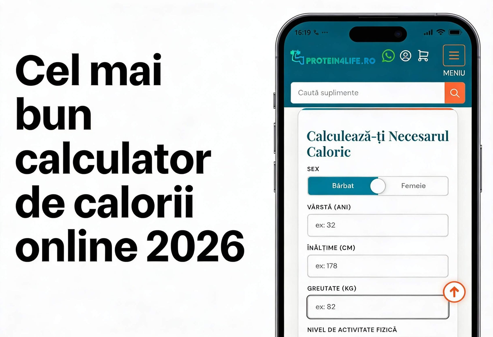 Cel mai bun calculator de calorii online 2026 - Ghid complet pas cu pas - Protein4Life