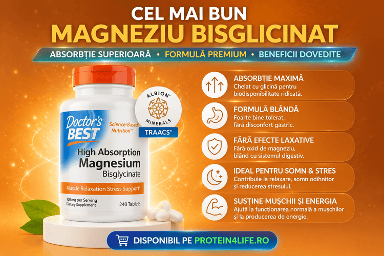Cel Mai Bun Magneziu Bisglicinat din România - Ghid Complet 2026 | Protein4Life