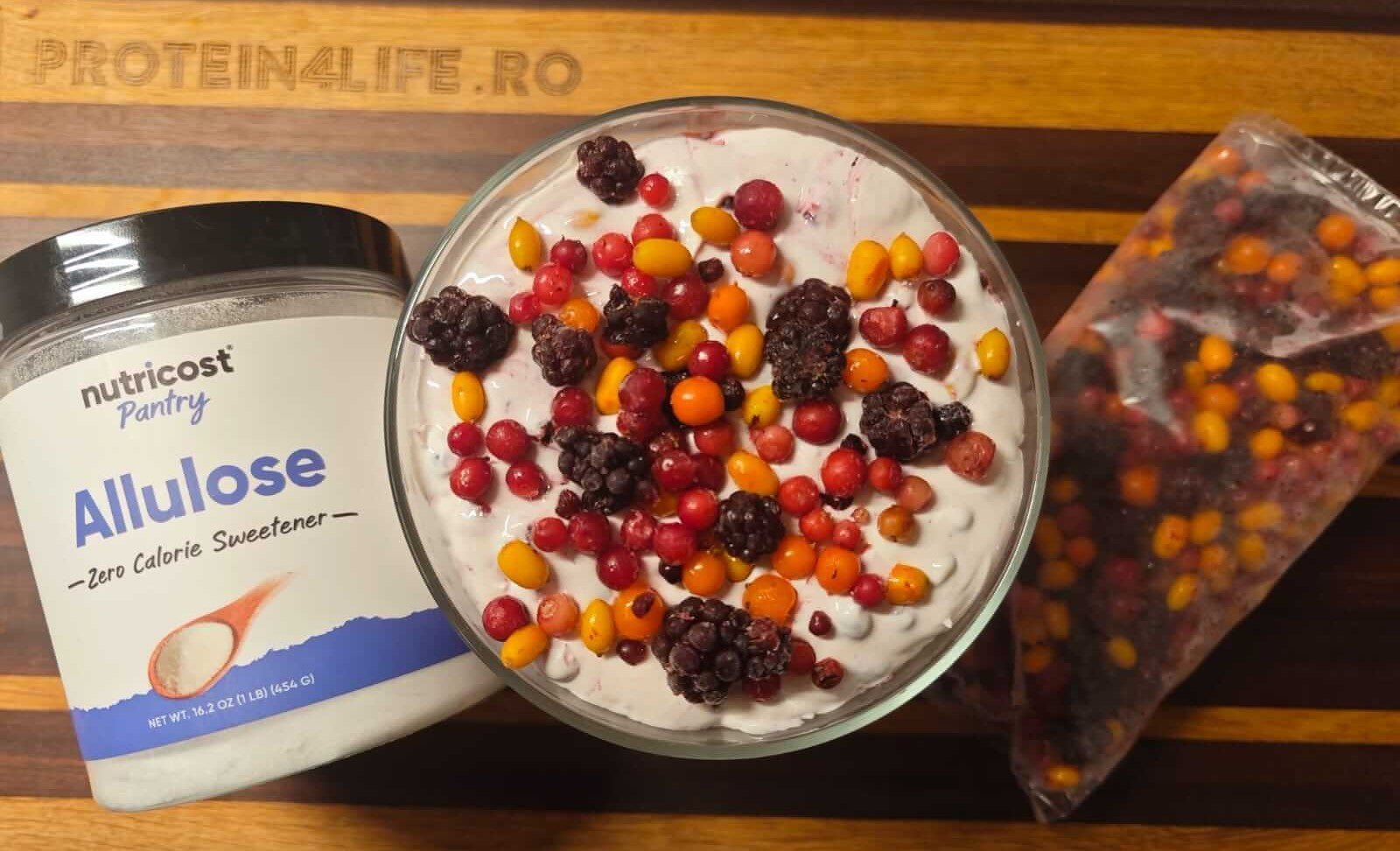 Reteta Desert Keto cu Mascarpone, Aluloza si Fructe de Padure BIO - Protein4Life