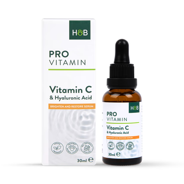 Ser cu Acid Hialuronic si Vitamina C pentru Hidratare Intensa, Ten Luminos, Fermitate si Riduri Fine - Holland & Barrett - 30 ml