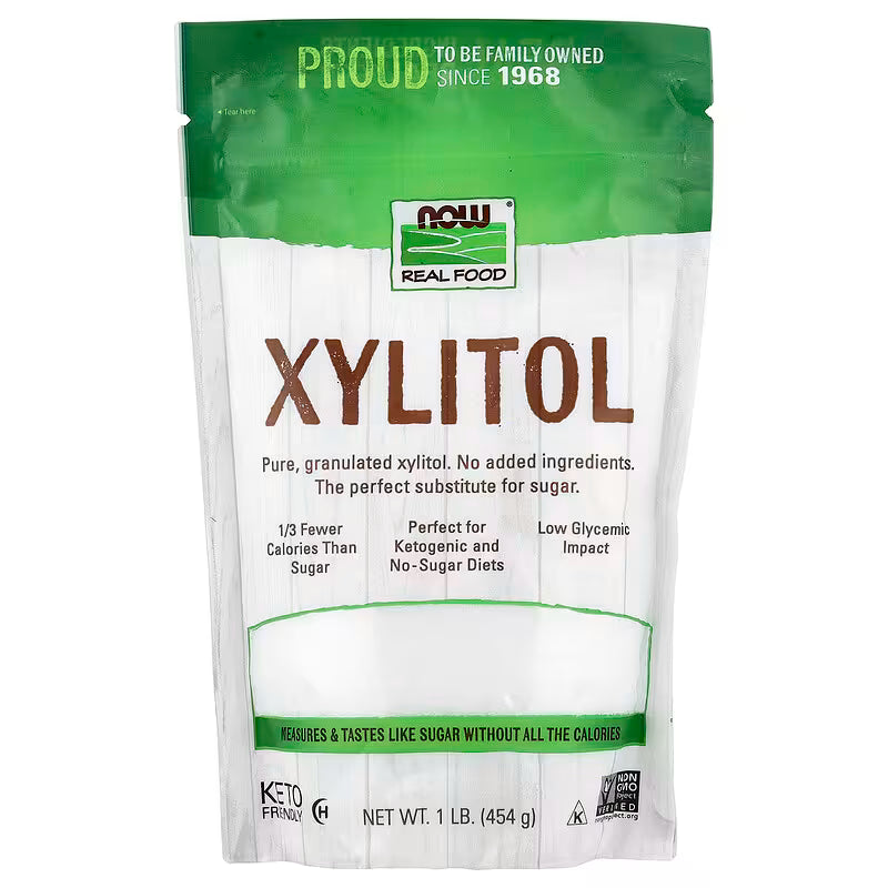 Xilitol Indulcitor Natural pentru Igiena Orala si Inlocuirea Zaharului - NOW Foods - 454 grame