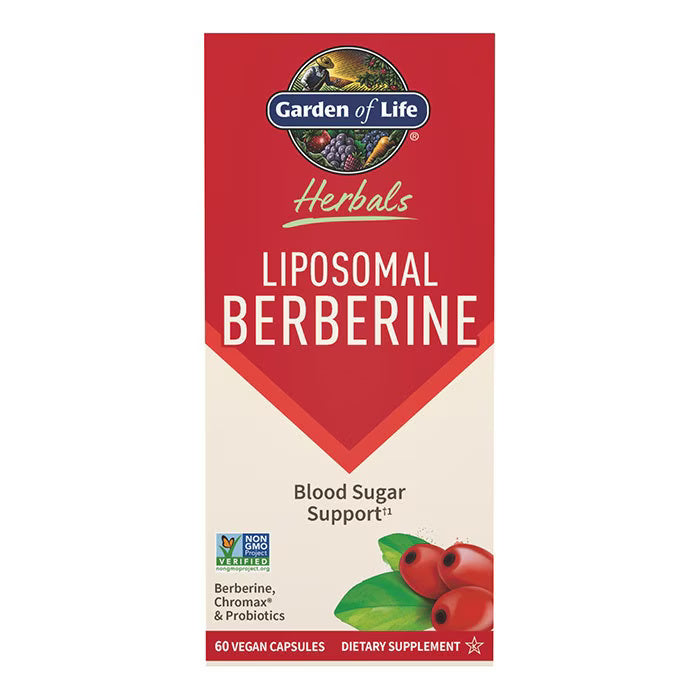 Berberina Lipozomala cu Cromium si Probiotic pentru Glicemie si Metabolism - Garden of Life Herbals - 60 capsule - Protein4Life