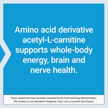 Acetyl L - Carnitine Arginate pentru Energie Mitocondriala, Creier si Sistem Nervos - Life Extension - 90 Capsule Vegetale - Protein4Life