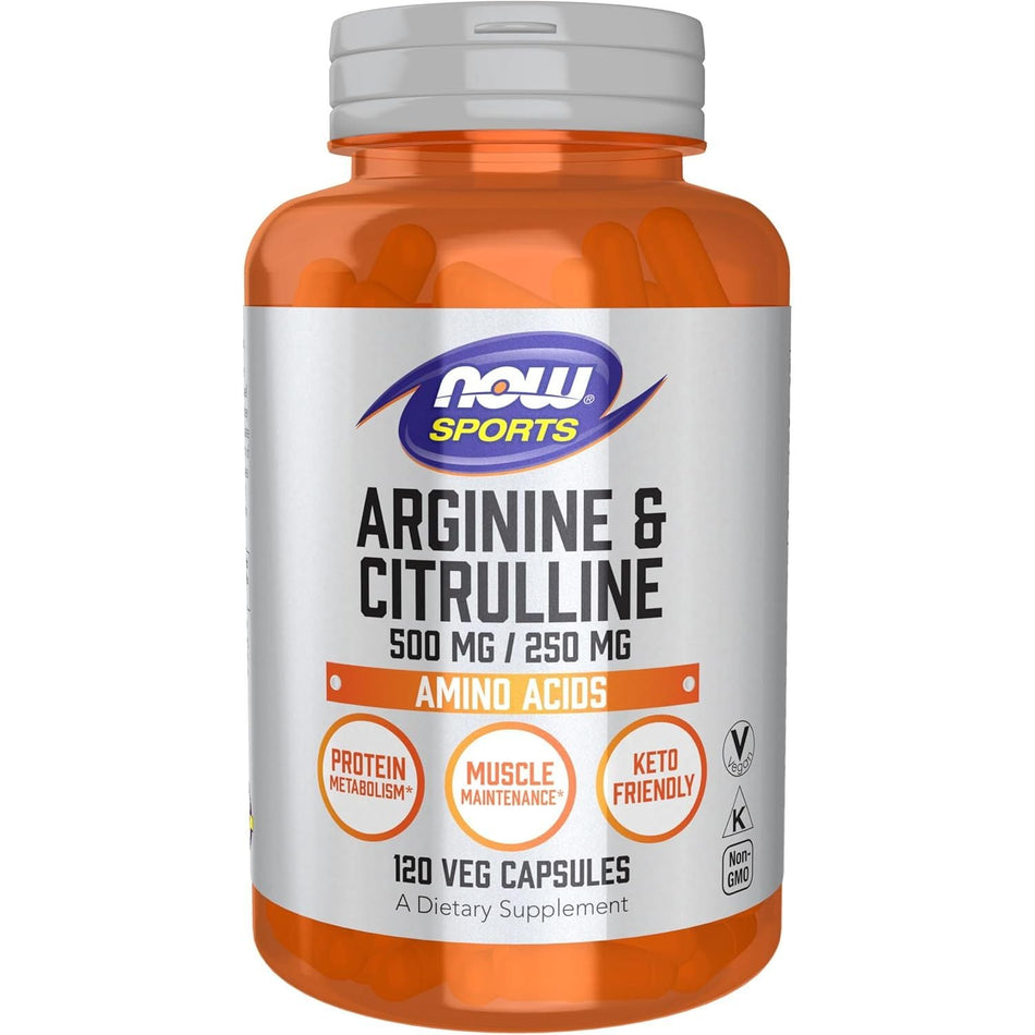 Arginina si Citrulina pentru Oxid Nitric si Circulatie - NOW Foods - Protein4Life