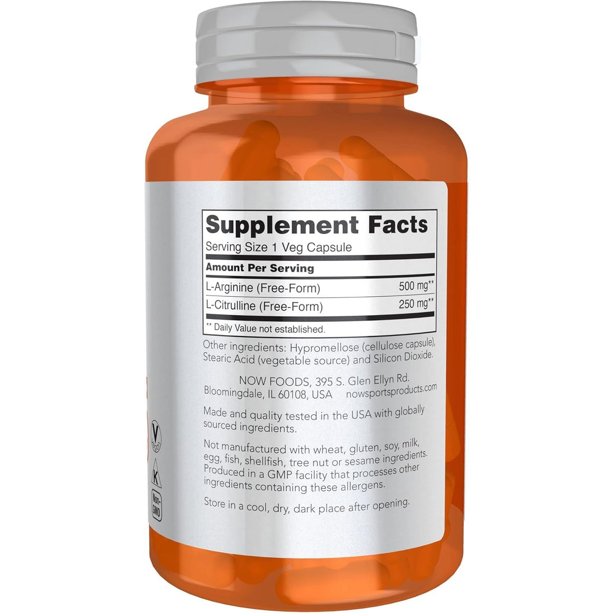 Arginina si Citrulina pentru Oxid Nitric si Circulatie - NOW Foods - Protein4Life
