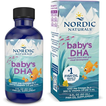 Baby's DHA Fish Oil - Ulei de Peste cu Vitamina D3 - Nordic Naturals - 60 ml - Protein4Life