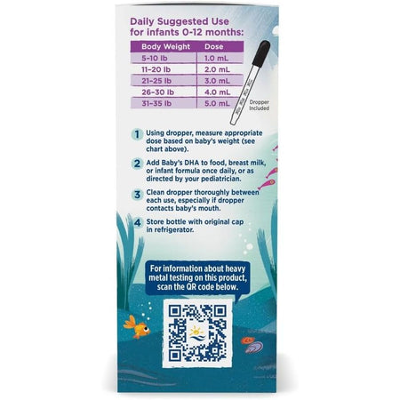 Baby's DHA Fish Oil - Ulei de Peste cu Vitamina D3 - Nordic Naturals - 60 ml - Protein4Life