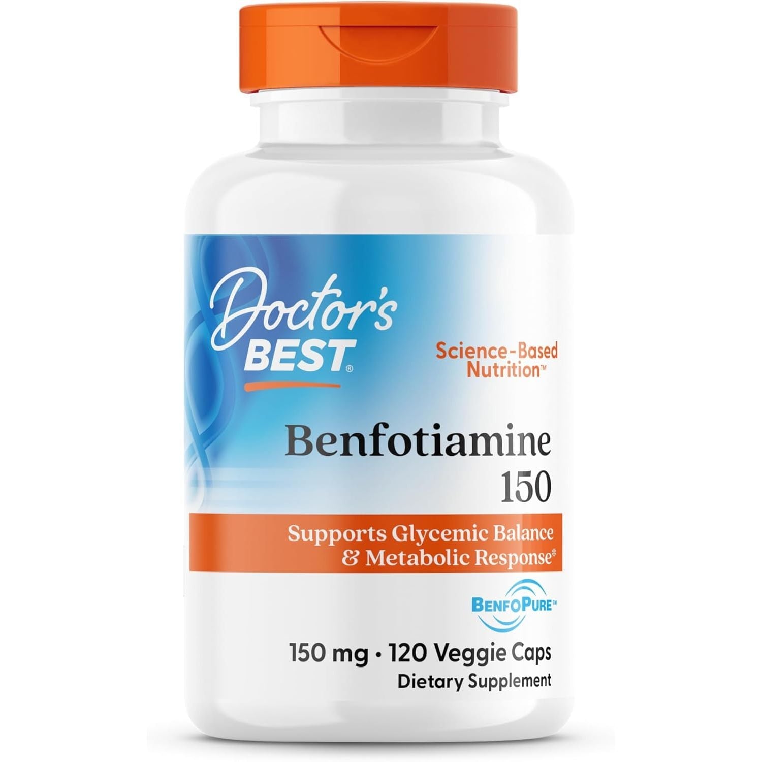 Benfotiamina - Vitamina B1 - BenfoPure - 150 mg - 120 Capsule -Doctor's Best - Protein4Life