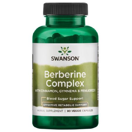 Berberina Complex cu Scortisoara Schinduf si Gymnema - Swanson - 90 capsule - Protein4Life