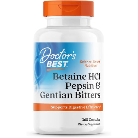 Betaina cu Pepsina si Gentian Bitters pentru Digestie si Acid Gastric - Doctor's Best - Protein4Life