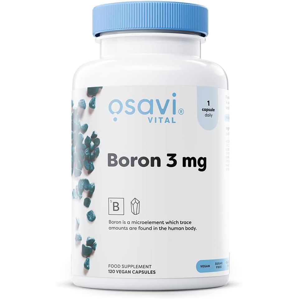 Boron 3 mg pentru Testosteron si Metabolism Mineral - Osavi - 120 capsule - Protein4Life