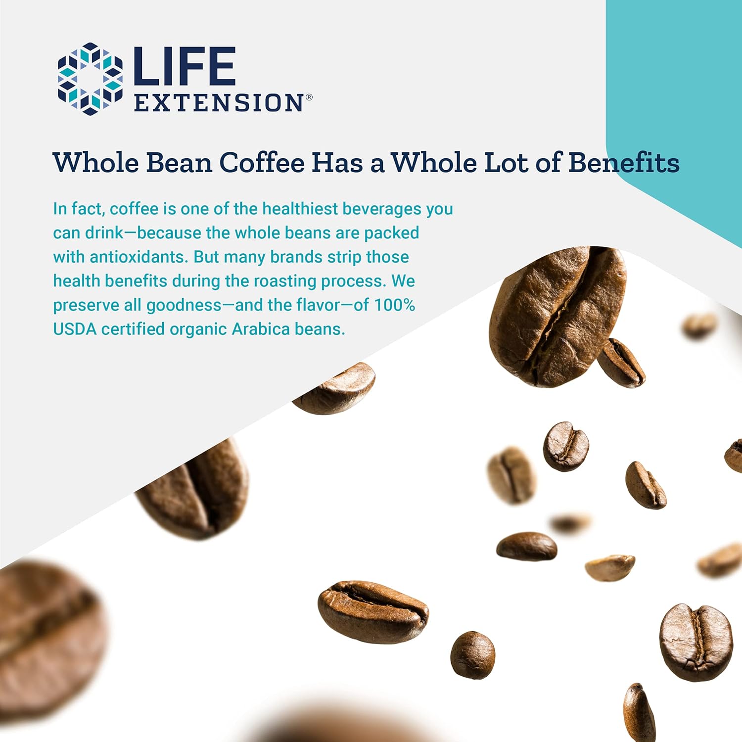 Cafea Organica Boabe - Fara Gluten - Whole Bean Coffee - Life Extension - 340 grame - Protein4Life