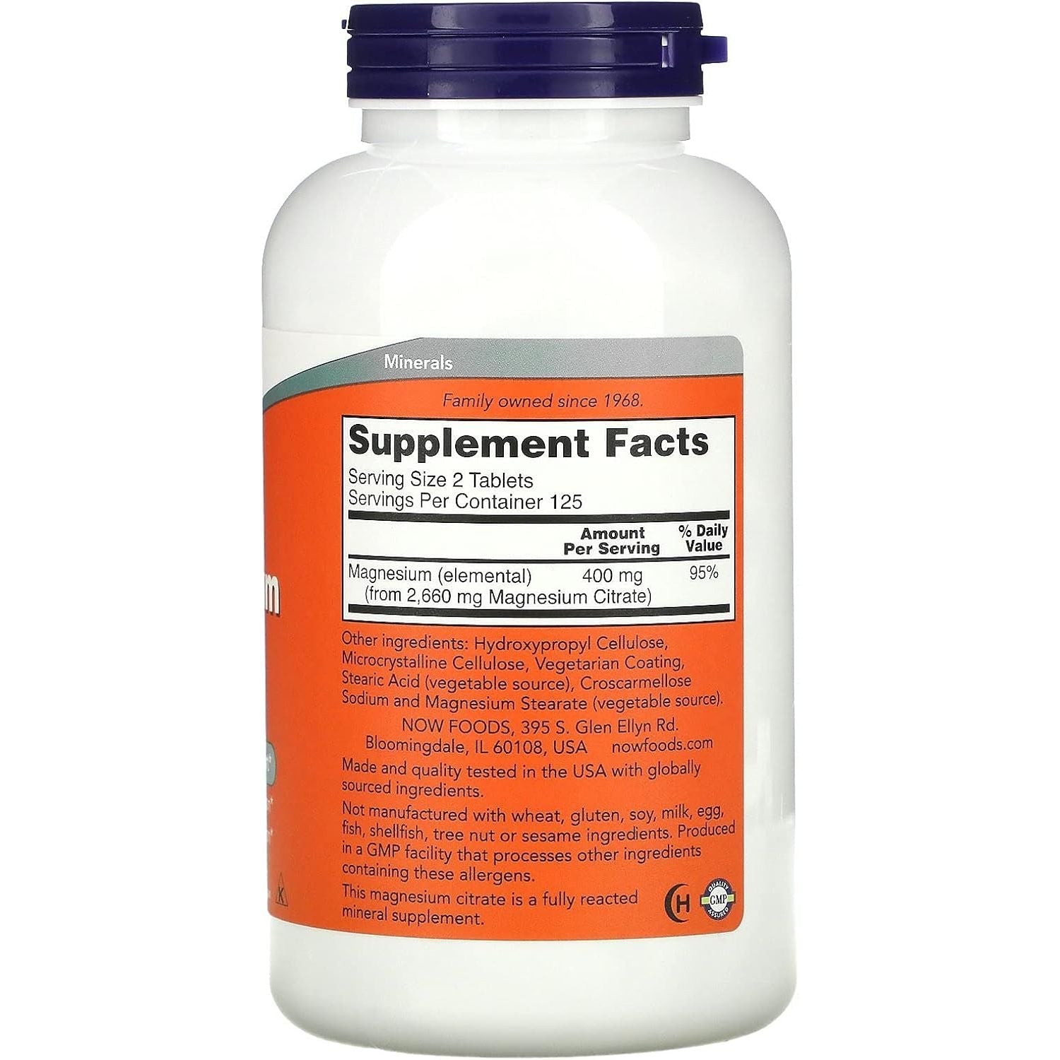 Citrat de Magneziu pentru Energie, Tranzit Intestinal si Constipatie - NOW Foods - Protein4Life