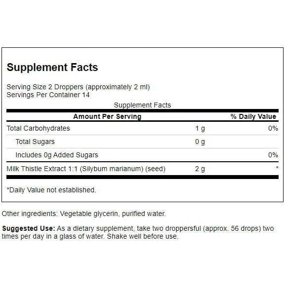 Ciulin de Lapte - Extract Lichid - Tinctura de Armurariu - Swanson 2000 mg - Protein4Life