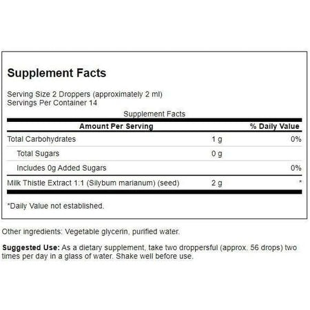 Ciulin de Lapte - Extract Lichid - Tinctura de Armurariu - Swanson 2000 mg - Protein4Life