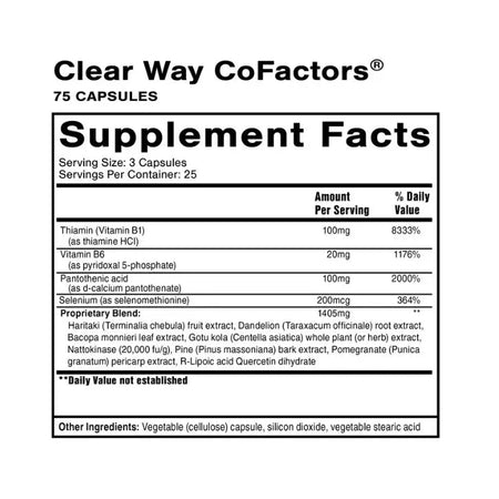 Clear Way Cofactors pentru Detoxifiere si Suport Hepatic - Quicksilver Scientific - 75 capsule - Protein4Life