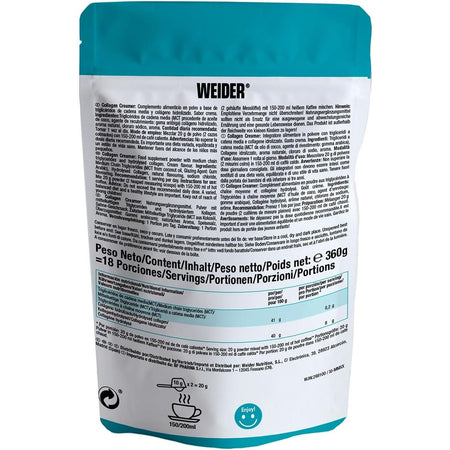 Colagen Creamer Cafea cu MCT pentru Energie si Suport Articulatii - Weider - 360 grame - Protein4Life