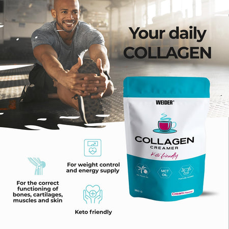 Colagen Creamer Cafea cu MCT pentru Energie si Suport Articulatii - Weider - 360 grame - Protein4Life