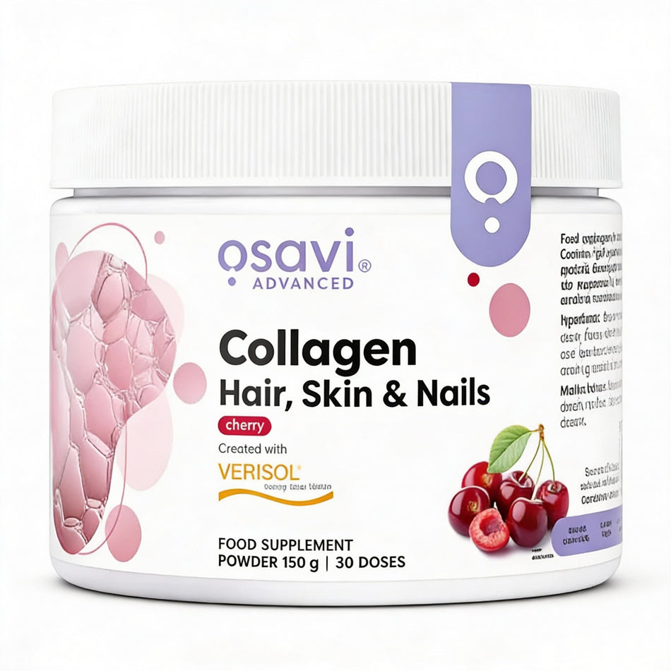Colagen Peptide pentru Par, Unghii si Piele - Osavi - 150 grame - Aroma Cirese - Protein4Life