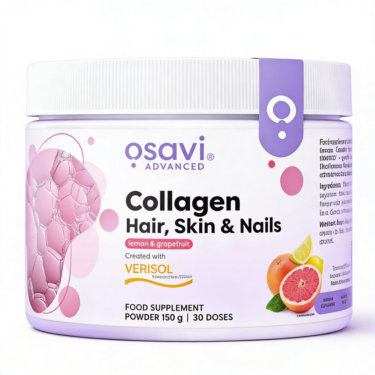 Colagen Peptide pentru Par, Unghii si Piele - Osavi - 150 grame - Aroma Grapefruit - Protein4Life
