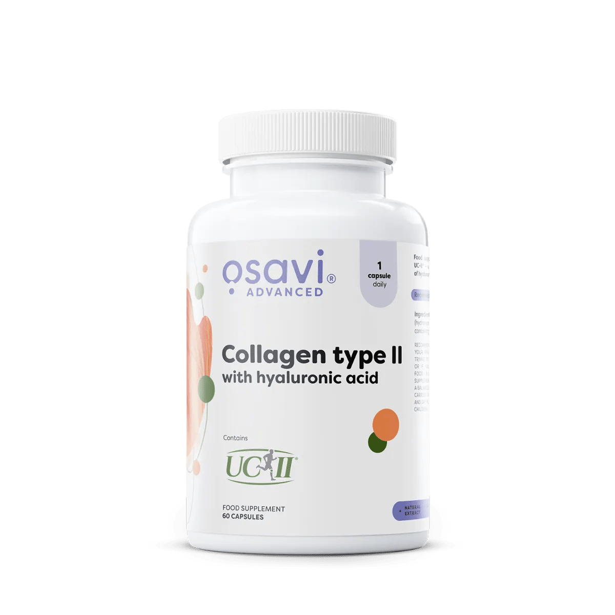 Colagen tip II cu Acid Hialuronic si Vitamina C - Osavi - 60 capsule - Protein4Life