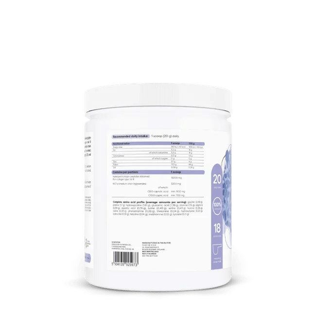 Colagen Tip I si III cu MCT din Cocos pentru Piele, Articulatii si Energie - Osavi - 400 grame - Protein4Life