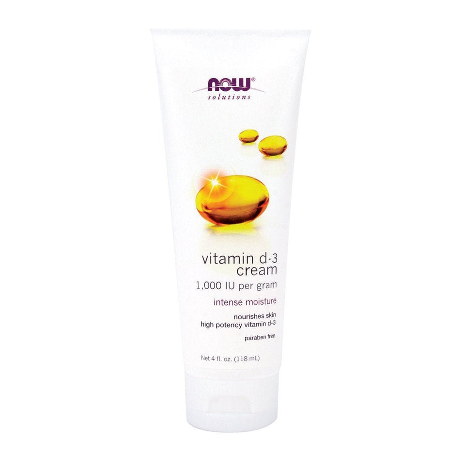 Crema cu Vitamina D3, A si E pentru Hidratarea si Calmarea Pielii - NOW Foods - 118 ml - Protein4Life