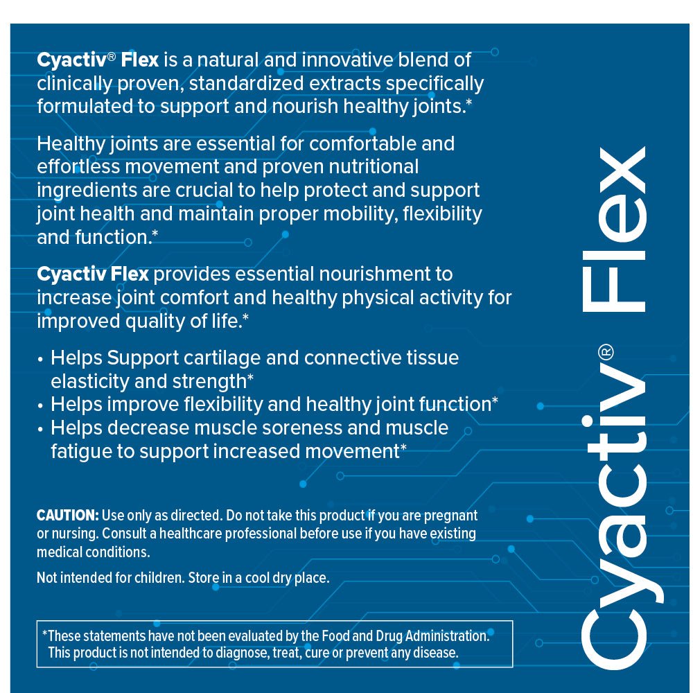 Cyactiv Flex pentru Articulatii si Mobilitate - Confort Articular Avansat - Cerule - 120 capsule - Protein4Life