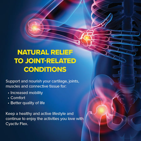Cyactiv Flex pentru Articulatii si Mobilitate - Confort Articular Avansat - Cerule - 120 capsule - Protein4Life