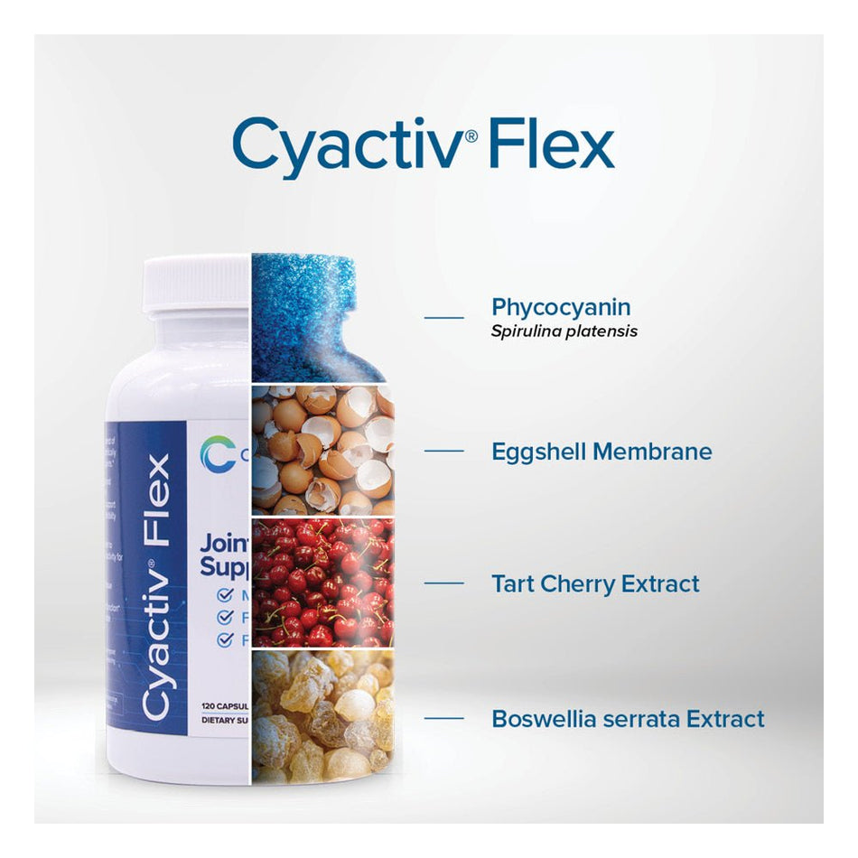 Cyactiv Flex pentru Articulatii si Mobilitate - Confort Articular Avansat - Cerule - 120 capsule - Protein4Life