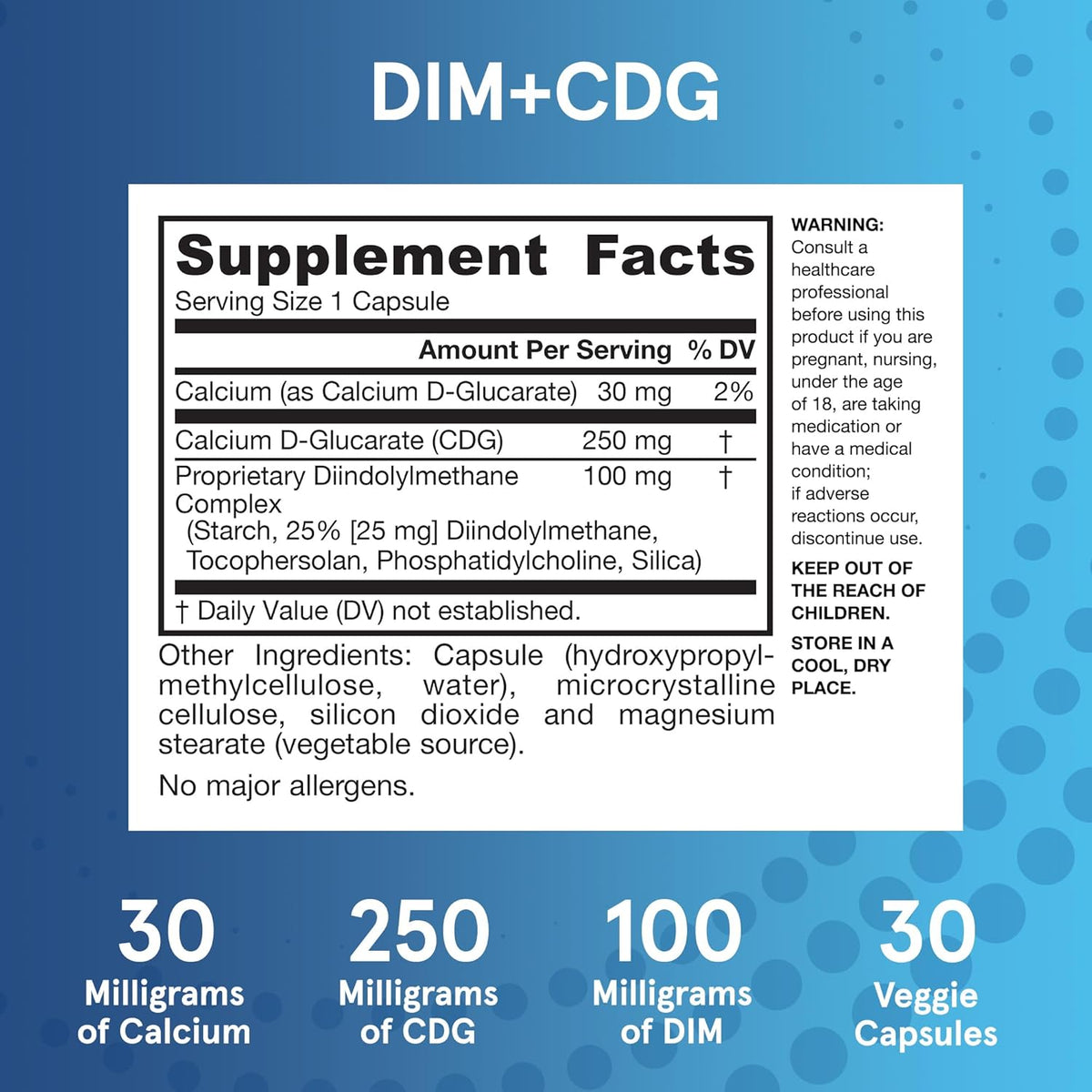DIM + Calcium D - Glucarate - Anti - Estrogeni Naturali - Jarrow Formulas - 30 capsule - Protein4Life