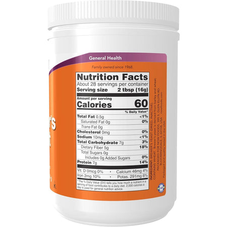 Drojdie de Bere Inactiva Pudra pentru Energie si Complex de Vitamine B - NOW Foods - 454 grame - Protein4Life