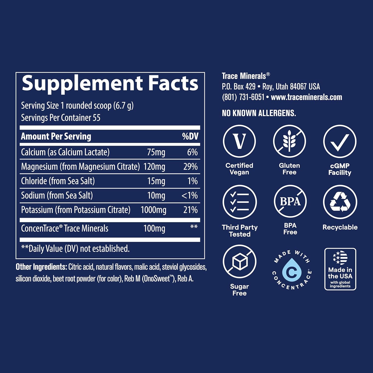 Electroliti Fara Zahar - Keto - Trace Minerals - 330 grame - Protein4Life