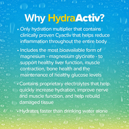 Electroliti Naturali Pudra - HydraActiv cu Vitamine, Minerale si Extract de Alge - Cerule - 30 portii - Protein4Life