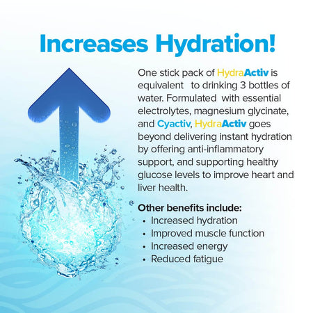 Electroliti Naturali Pudra - HydraActiv cu Vitamine, Minerale si Extract de Alge - Cerule - 30 portii - Protein4Life