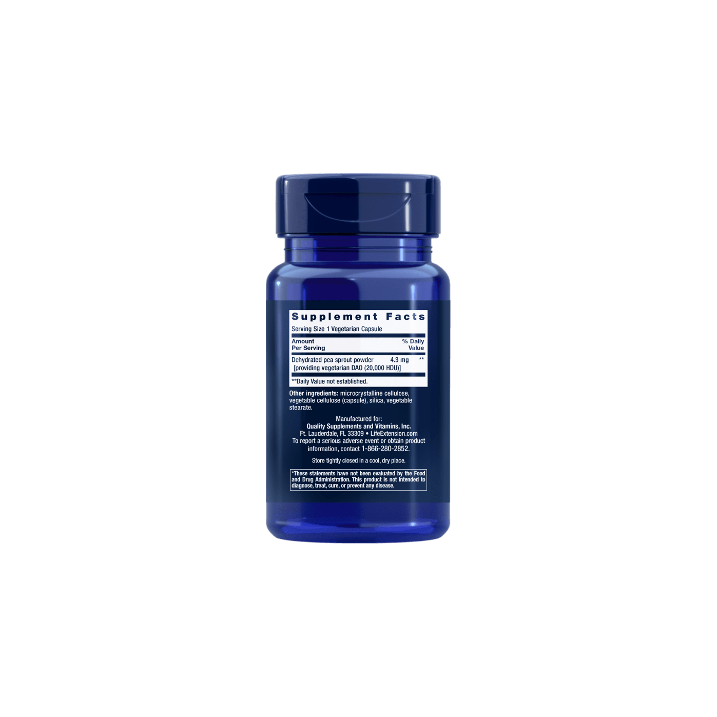Enzima DAO - Diaminoxidaza - Life Extension - 60 capsule - Protein4Life