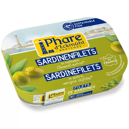 File de Sardine in Ulei BIO de Masline Extravirgin - Phare - 100 grame - Protein4Life