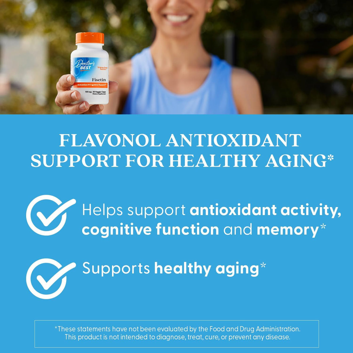 Fisetina cu Novusetin - NON GMO - Gluten Free - Doctor's Best - 100 mg - 30 capsule - Protein4Life