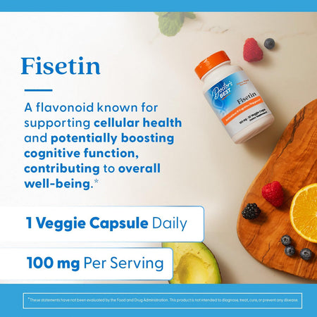 Fisetina cu Novusetin - NON GMO - Gluten Free - Doctor's Best - 100 mg - 30 capsule - Protein4Life