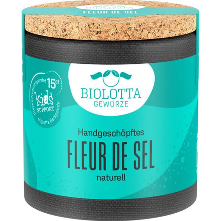 Flori de Sare Naturala din Mare - Fleur de Sel Gourmet pentru Finisarea Preparatelor - BioLotta - 55 grame - Protein4Life