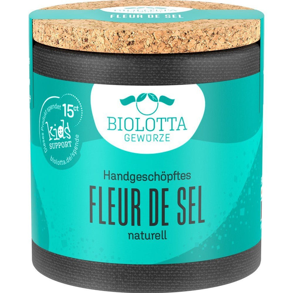 Flori de Sare Naturala din Mare - Fleur de Sel Gourmet pentru Finisarea Preparatelor - BioLotta - 55 grame - Protein4Life