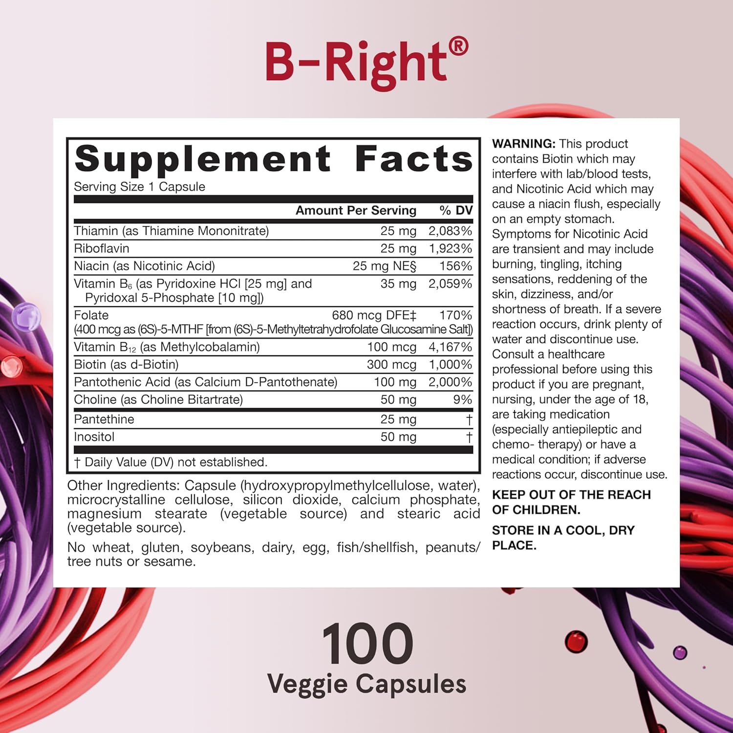 Formula B Complex - B Right - Jarrow Formulas - 100 capsule - Protein4Life