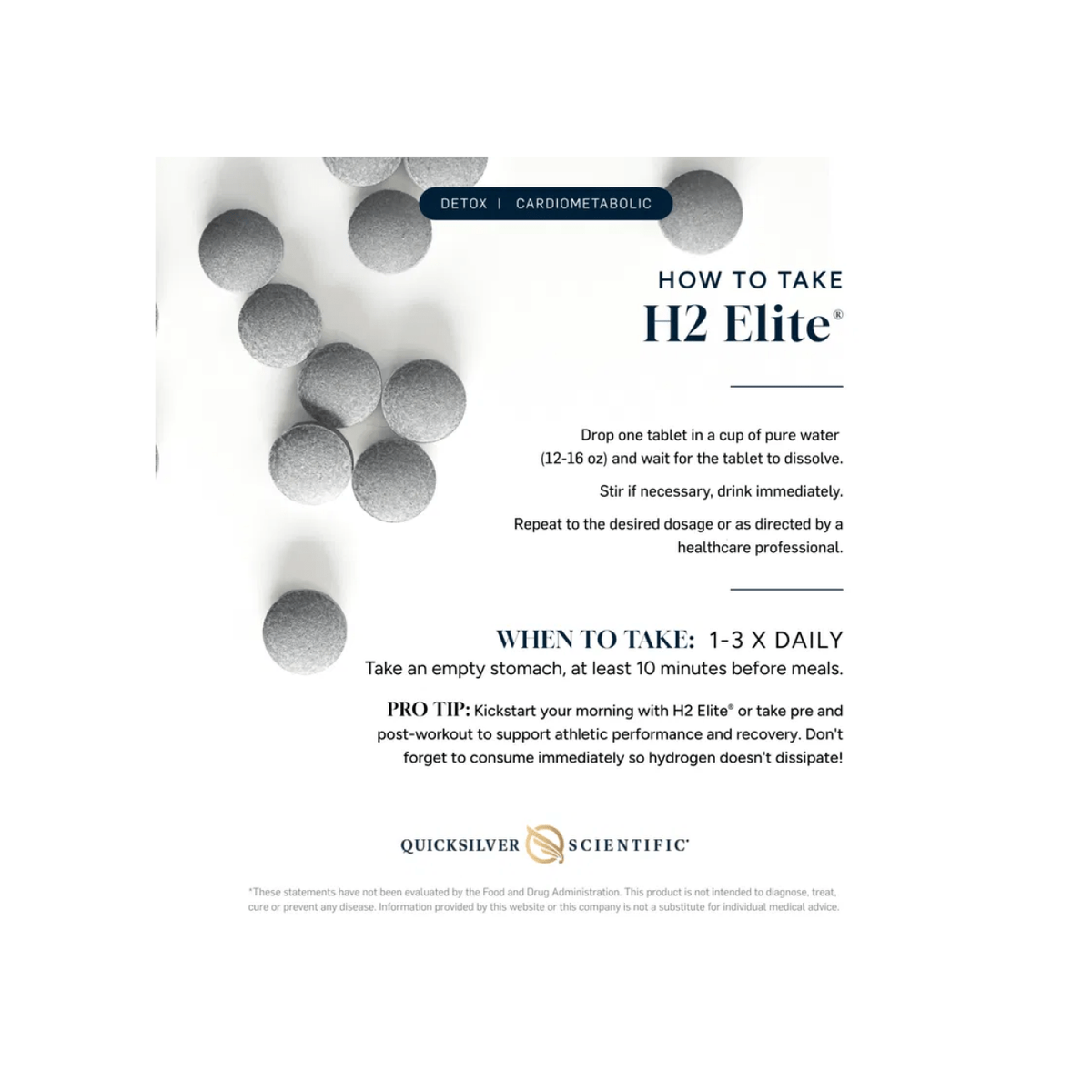 Hidrogen Molecular - H2 Elite - Quicksilver Scientific - Protein4Life