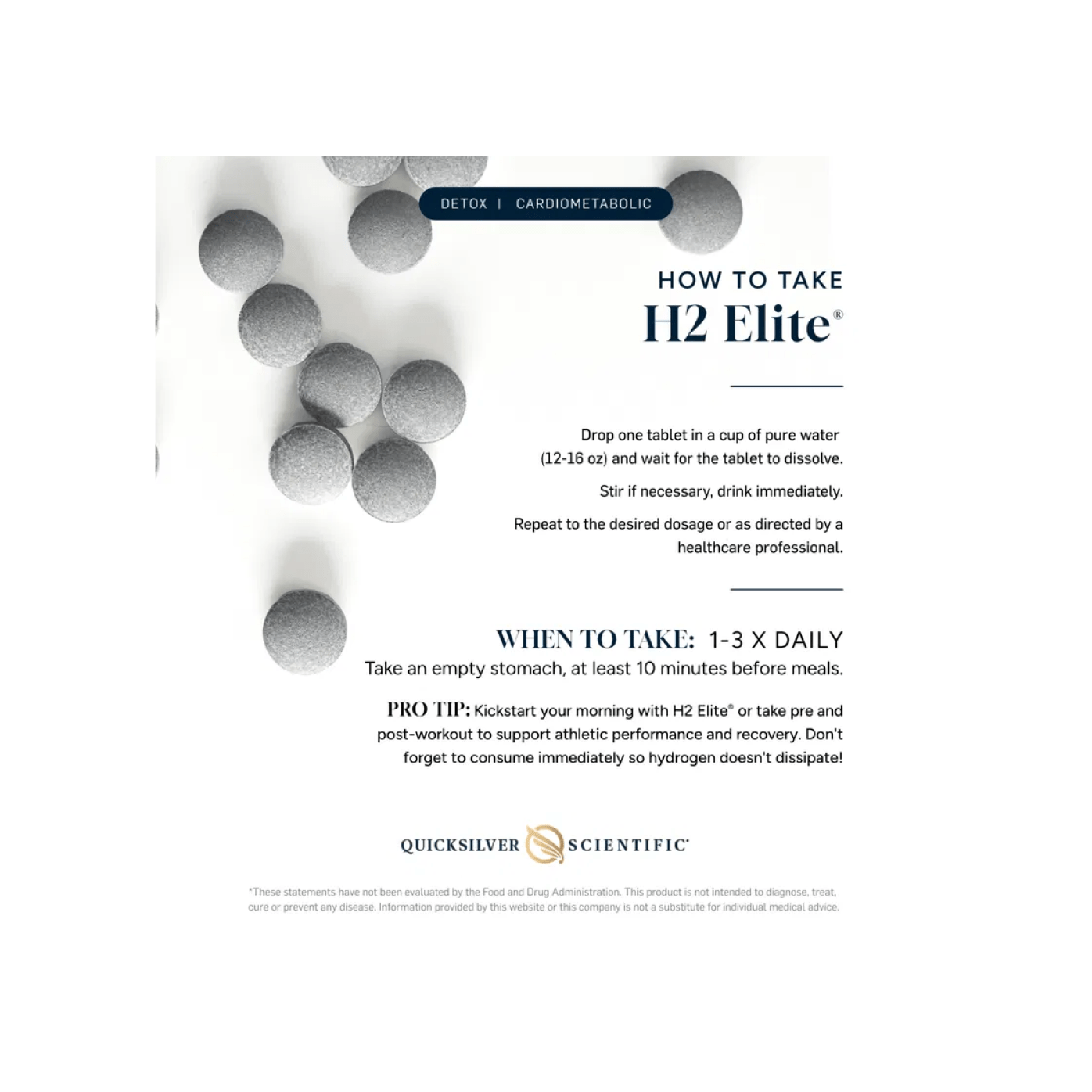 Hidrogen Molecular - H2 Elite - Quicksilver Scientific - Protein4Life