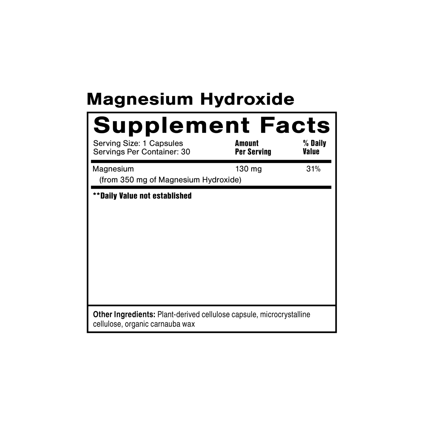 Hidroxid de Magneziu - Lapte de Magneziu - Quicksilver Scientific - 120 capsule - Protein4Life