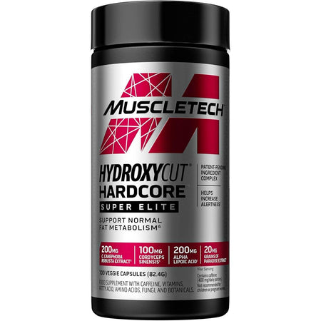 Hydroxycut Hardcore Super Elite pentru Arderea Grasimilor si Energie - MuscleTech - 100 capsule - Protein4Life