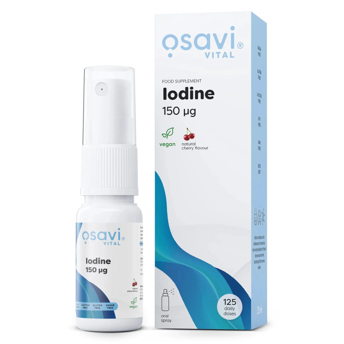Iodine Oral Spray, 125 doze, 150 mcg , 25 ml, Osavi - Protein4Life