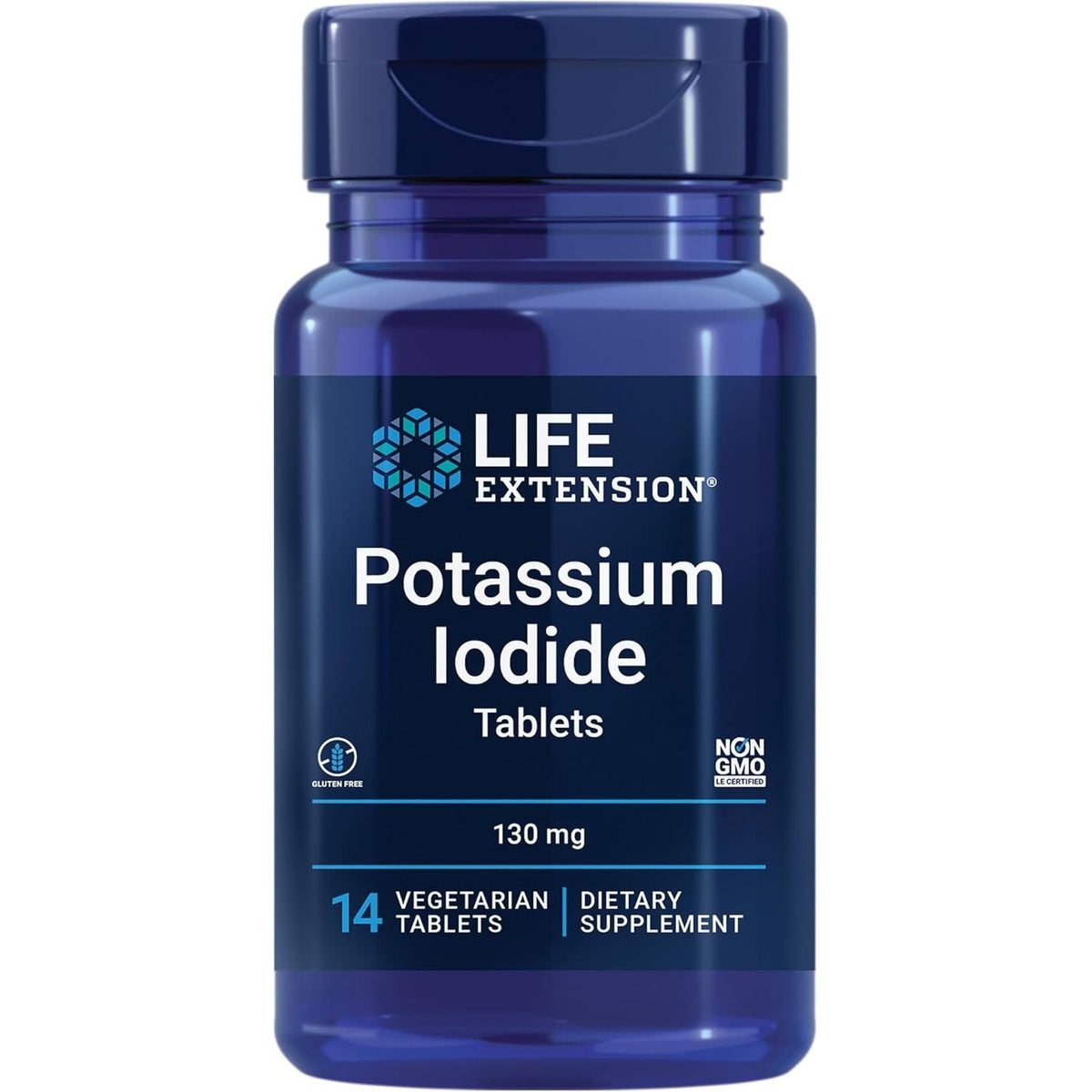 Iodura de Potasiu pentru Protectia Tiroidei - Life Extension - 130 mg - 14 tablete - Protein4Life