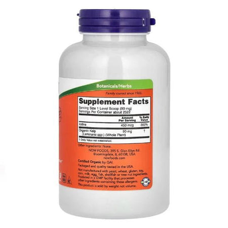 Kelp Pudra - Iod Natural din Alge - NOW Foods - 227 grame - Protein4Life